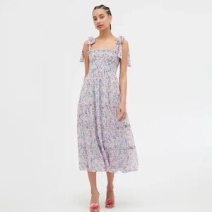 Hill House Floral Tie-Shoulder Ribbon Ellie Dress Sz XS